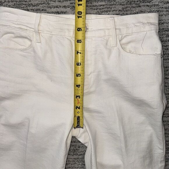 New Frame Le High Straight Cascade Hem Off White Size 26 - Picture 11 of 16